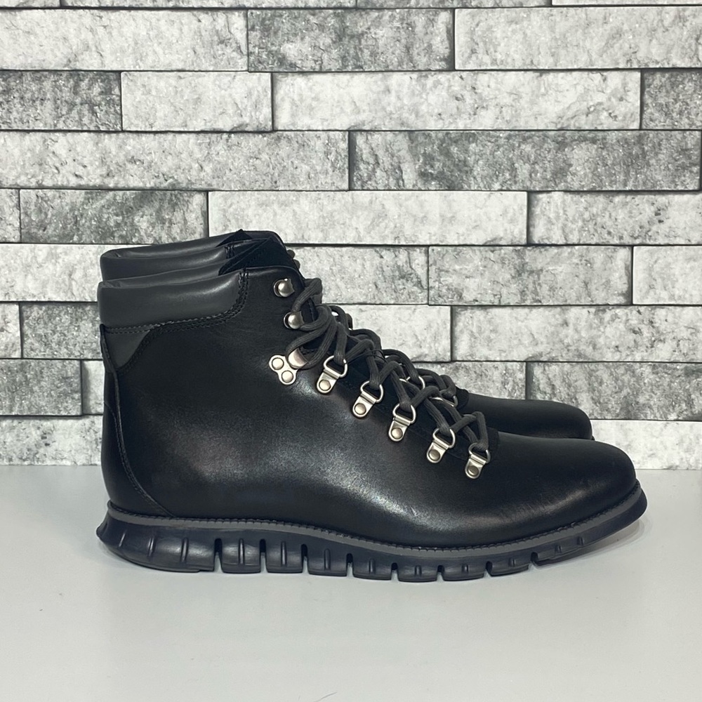 Hardly used Cole Haan ZeroGrand Mens 10 Waterproof Black Leather Boots